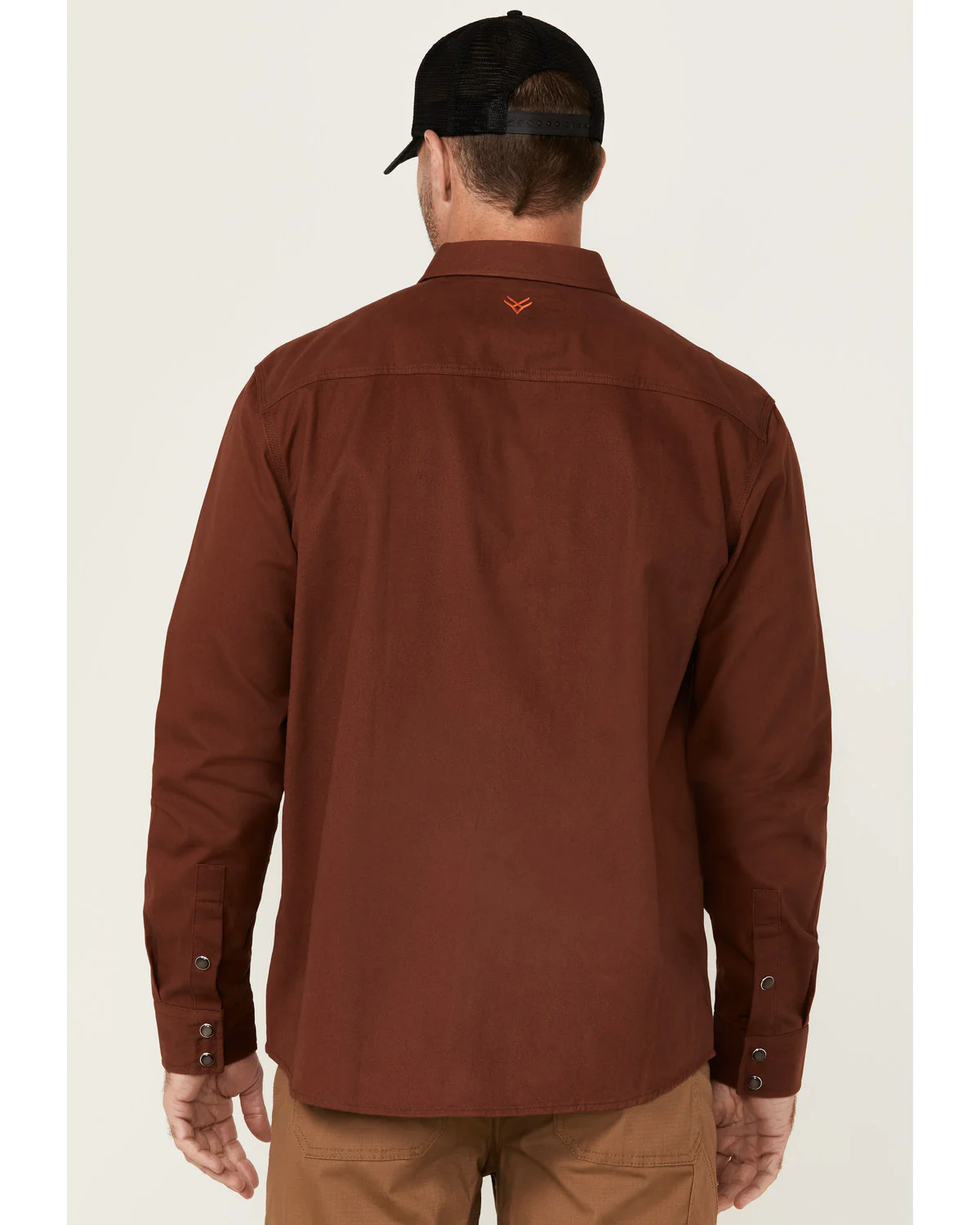Men's All Out Solid Long Sleeve Pearl Snap Western Work Shirt - Image 4