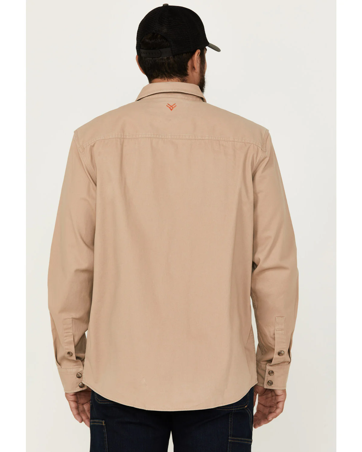 Men's All Out Woven Solid Long Sleeve Snap Work Shirt - Image 4