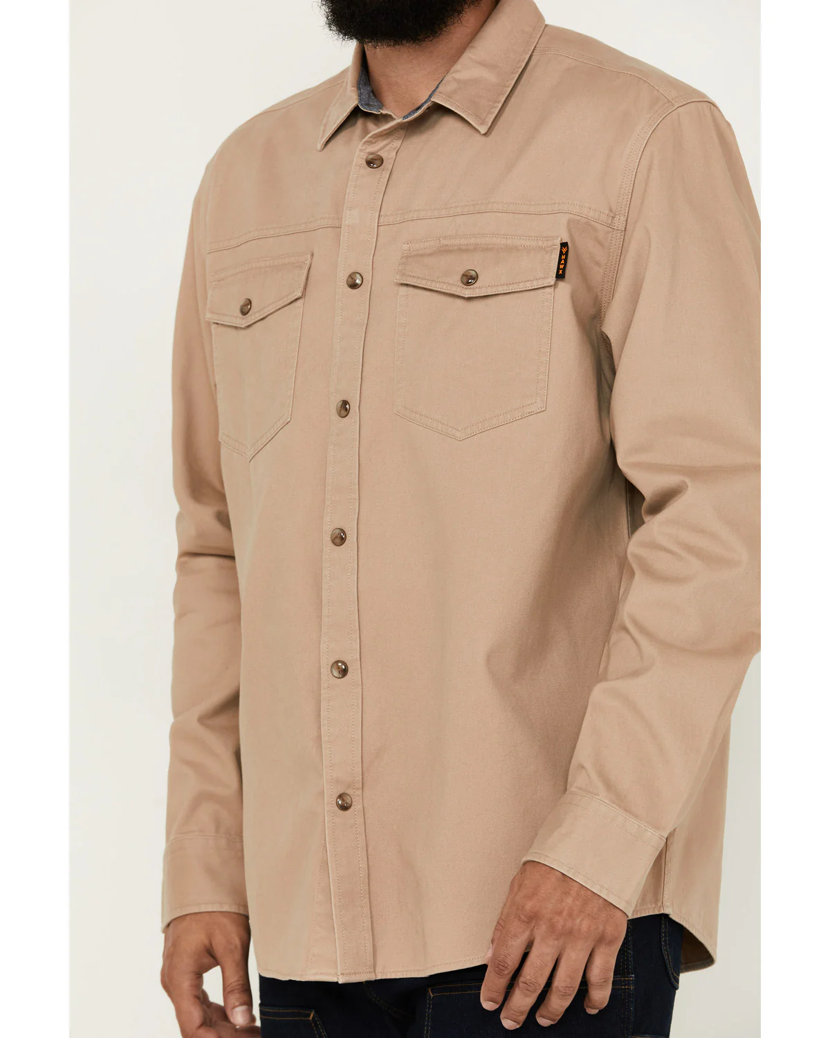 Men's All Out Woven Solid Long Sleeve Snap Work Shirt - Big - Image 3