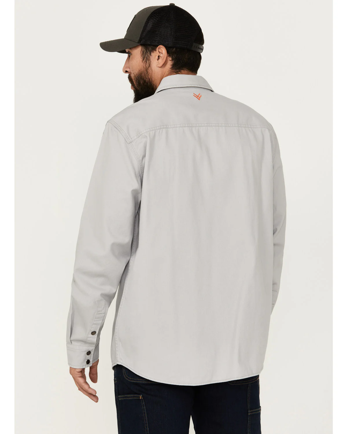 Men's All Out Woven Solid Long Sleeve Snap Work Shirt - Big - Image 4