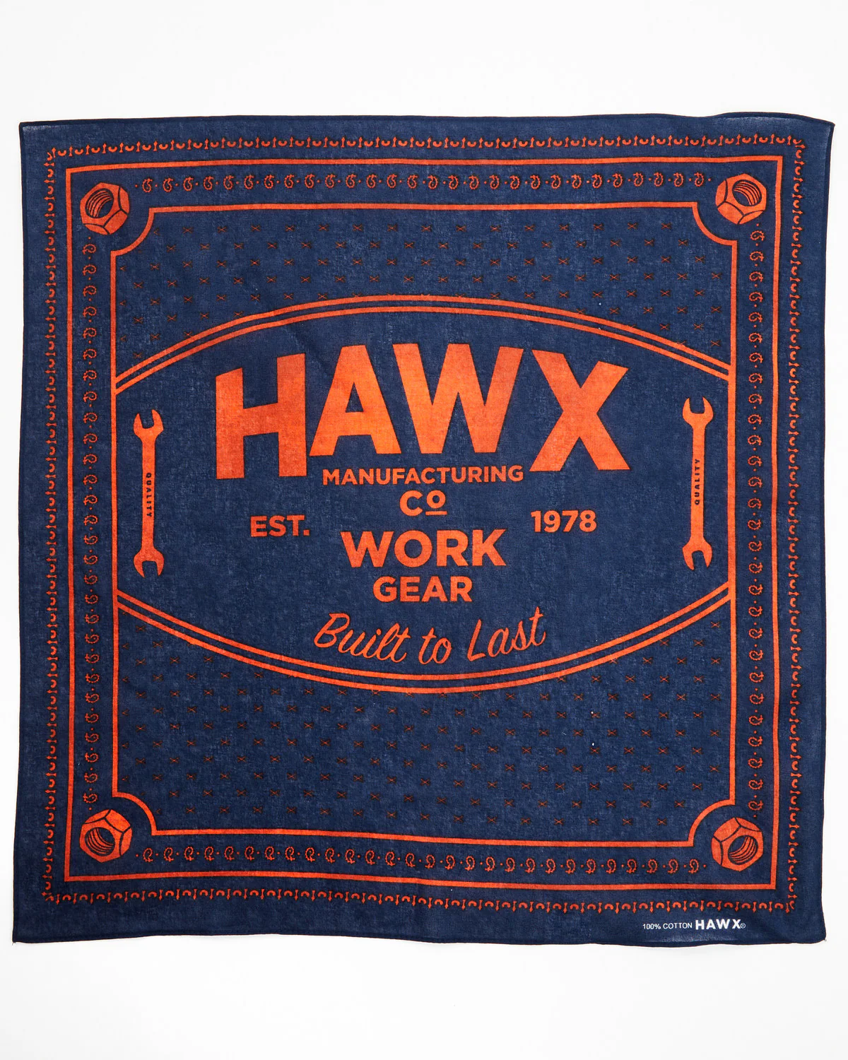 Men's Blue & Orange Bandana - Image 2