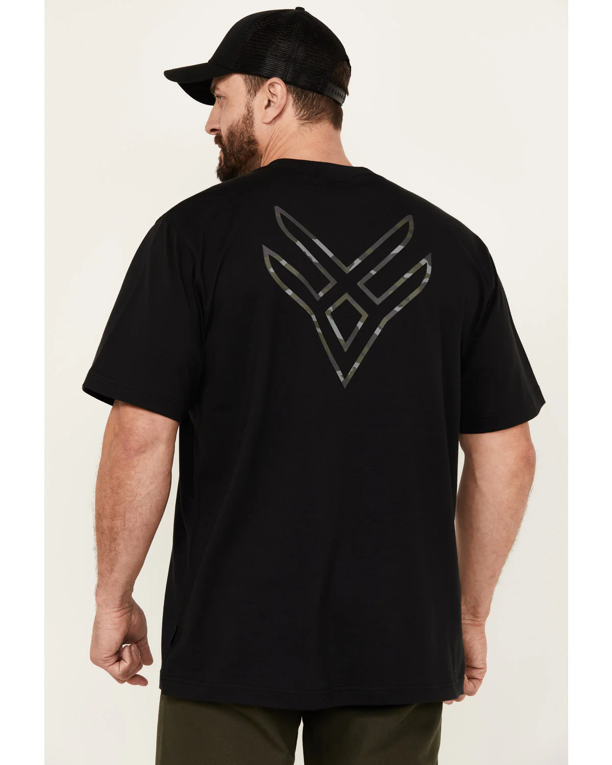 Men's Camo Logo Short Sleeve Graphic Work T-Shirt - Image 4