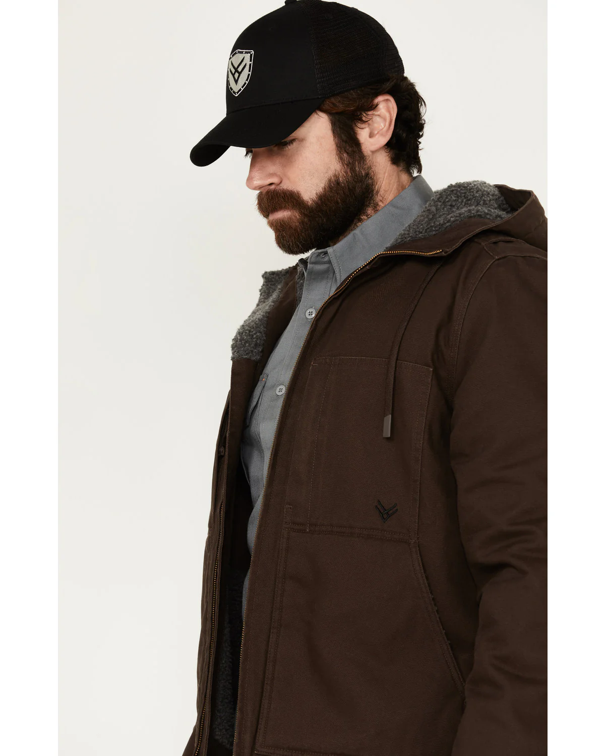 Men's Castile Weather Duck Hooded Work Jacket - Image 2