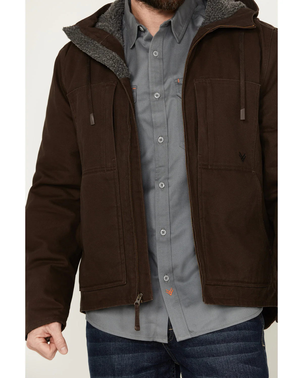 Men's Castile Weather Duck Hooded Work Jacket - Image 3