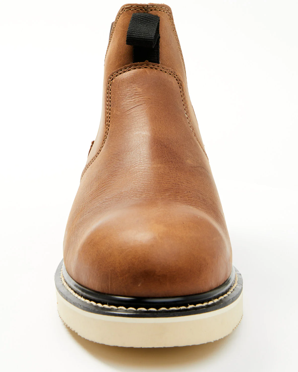 Men's Crazy Horse Wedge Chelsea Work Boots - Composite Toe - Image 4