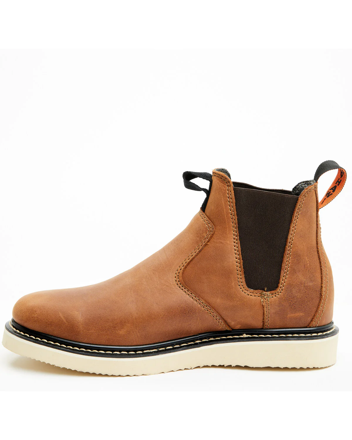Men's Crazy Horse Wedge Chelsea Work Boots - Soft Toe - Image 3