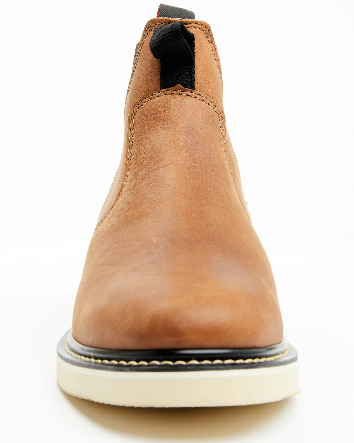 Men's Crazy Horse Wedge Chelsea Work Boots - Soft Toe - Image 4