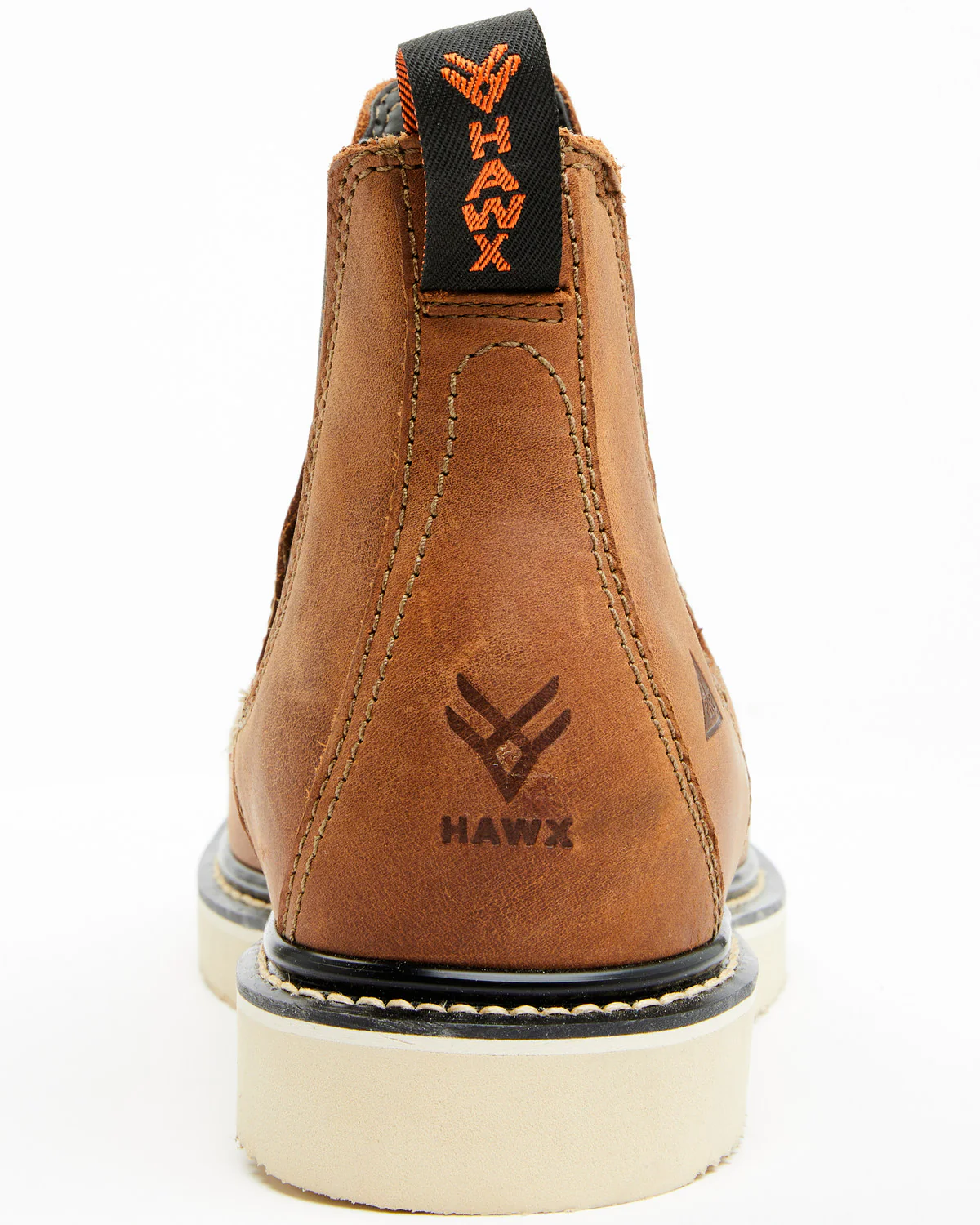 Men's Crazy Horse Wedge Chelsea Work Boots - Soft Toe - Image 5