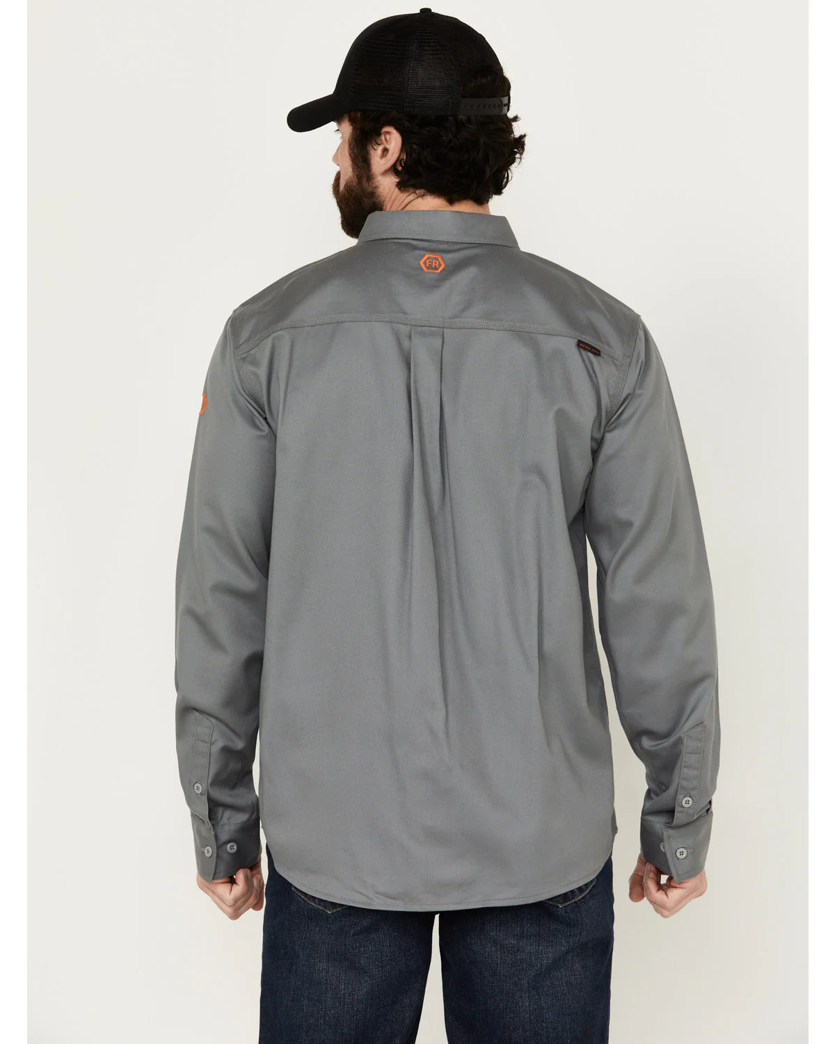 Men's FR Woven Long Sleeve Button-Down Work Shirt - Image 4