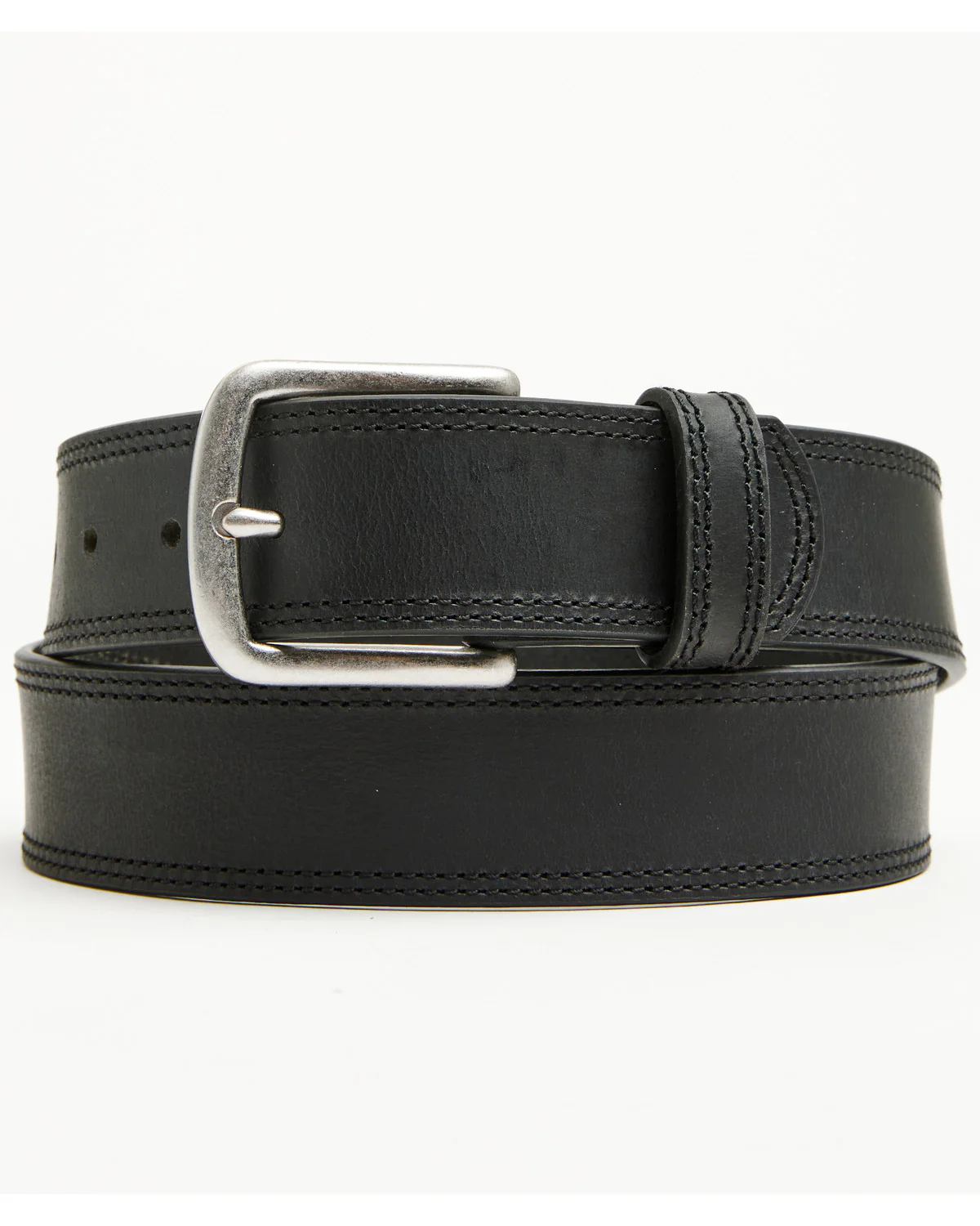 Hawn Men's Apache Double Stitch Leather Belt
