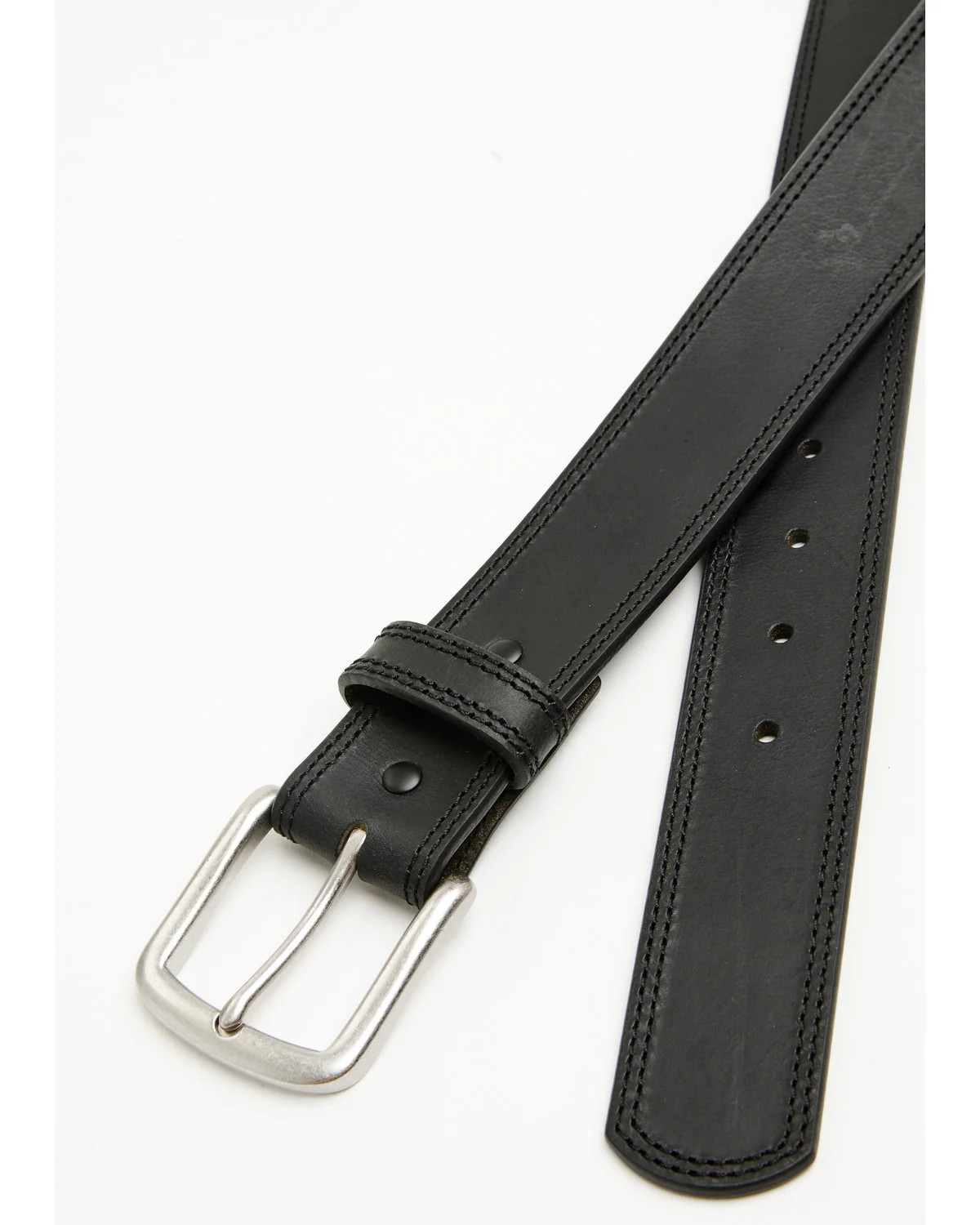 Hawn Men's Apache Double Stitch Leather Belt - Image 2