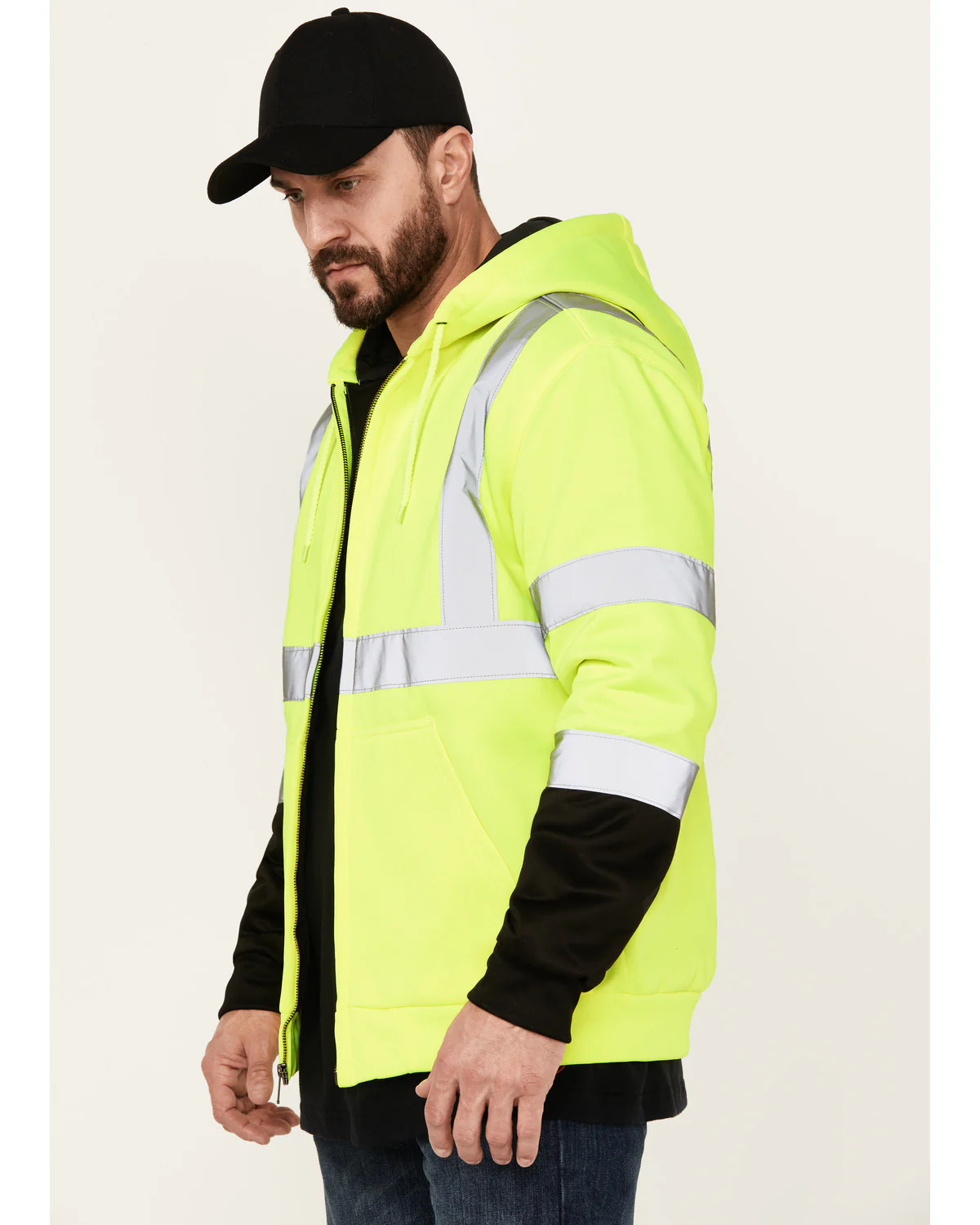 Men's High Vis Hooded Jacket - Image 3