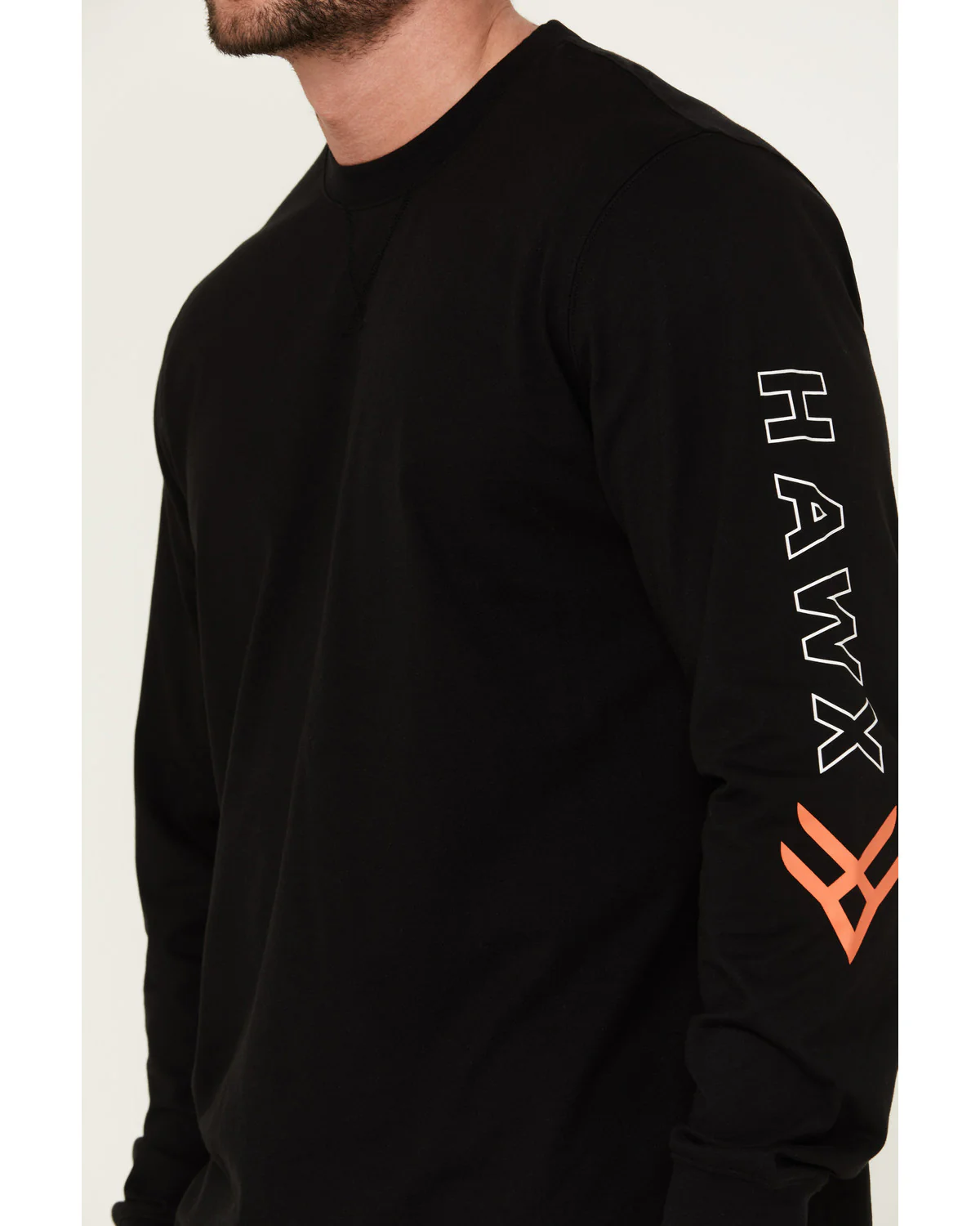 Men's Logo Long Sleeve Knit Work T-Shirt - Image 3