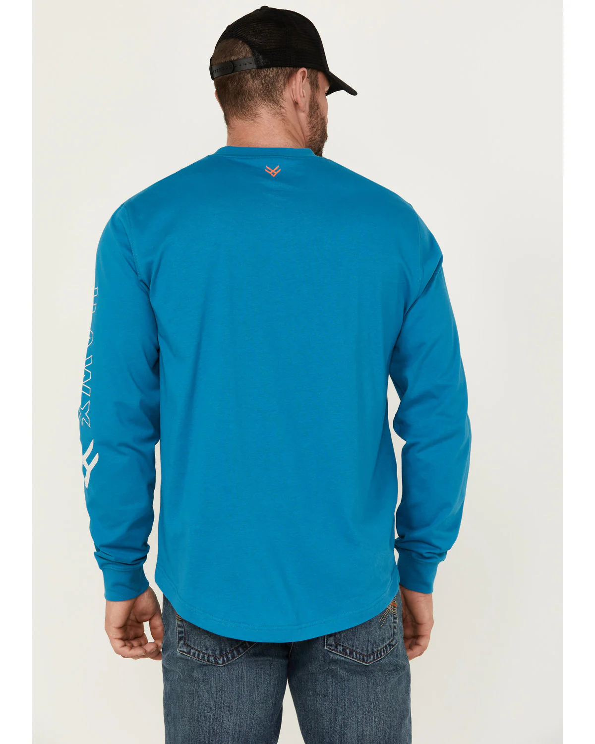 Men's Long Sleeve Knit Solid Logo Long Sleeve Work T-Shirt - Image 4