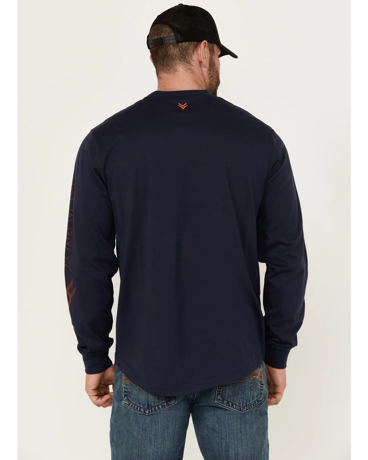 Men's Long Sleeve Knit Solid Logo Long Sleeve Work T-Shirt - Image 4