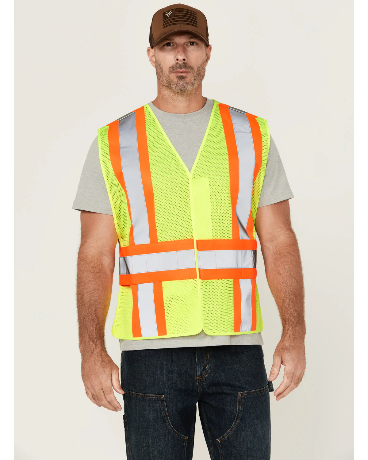 Men's 2-Tone Mesh Work Vest