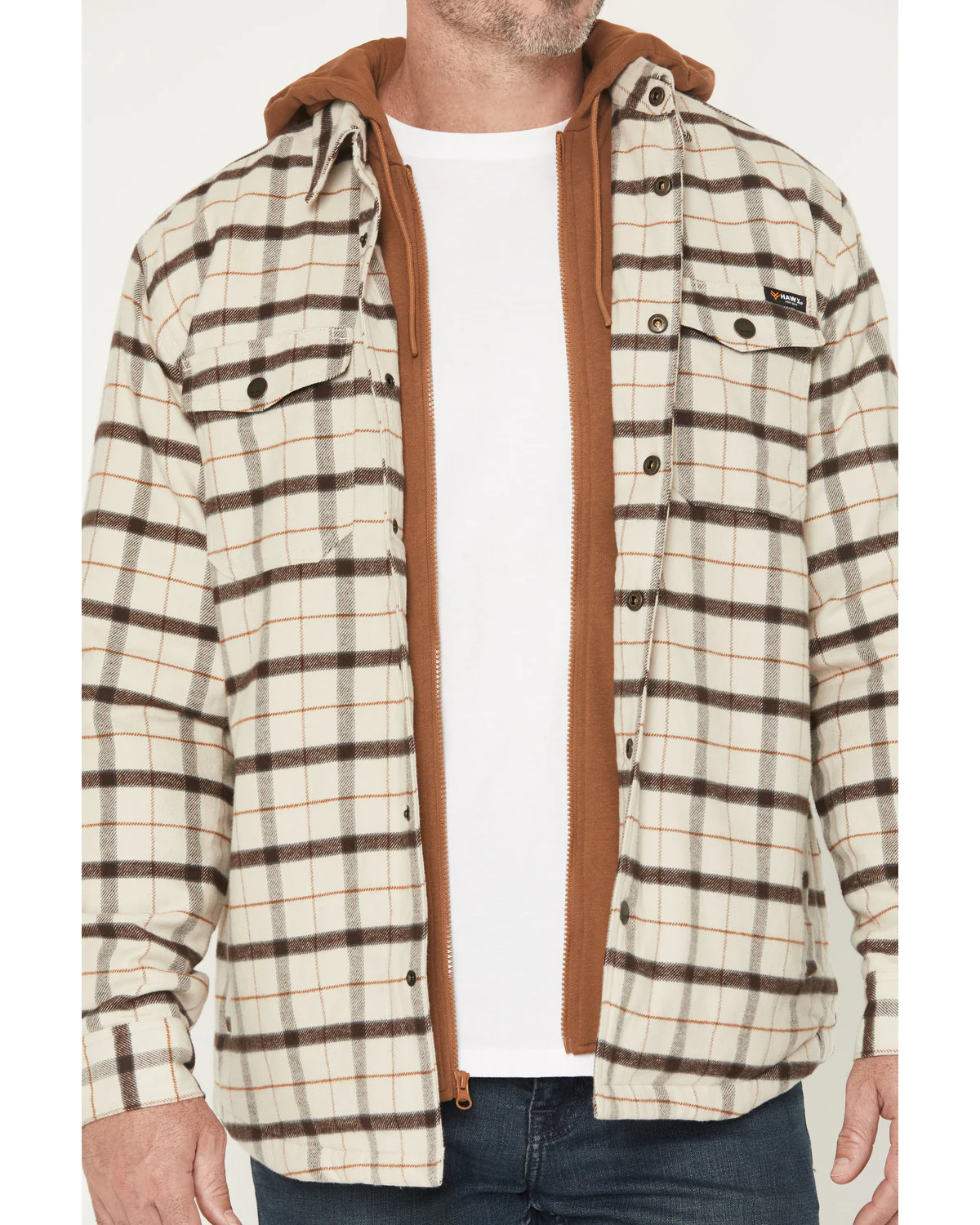 Men's Bronson Plaid Print Insulated Hooded Flannel Shirt Jacket - Image 3