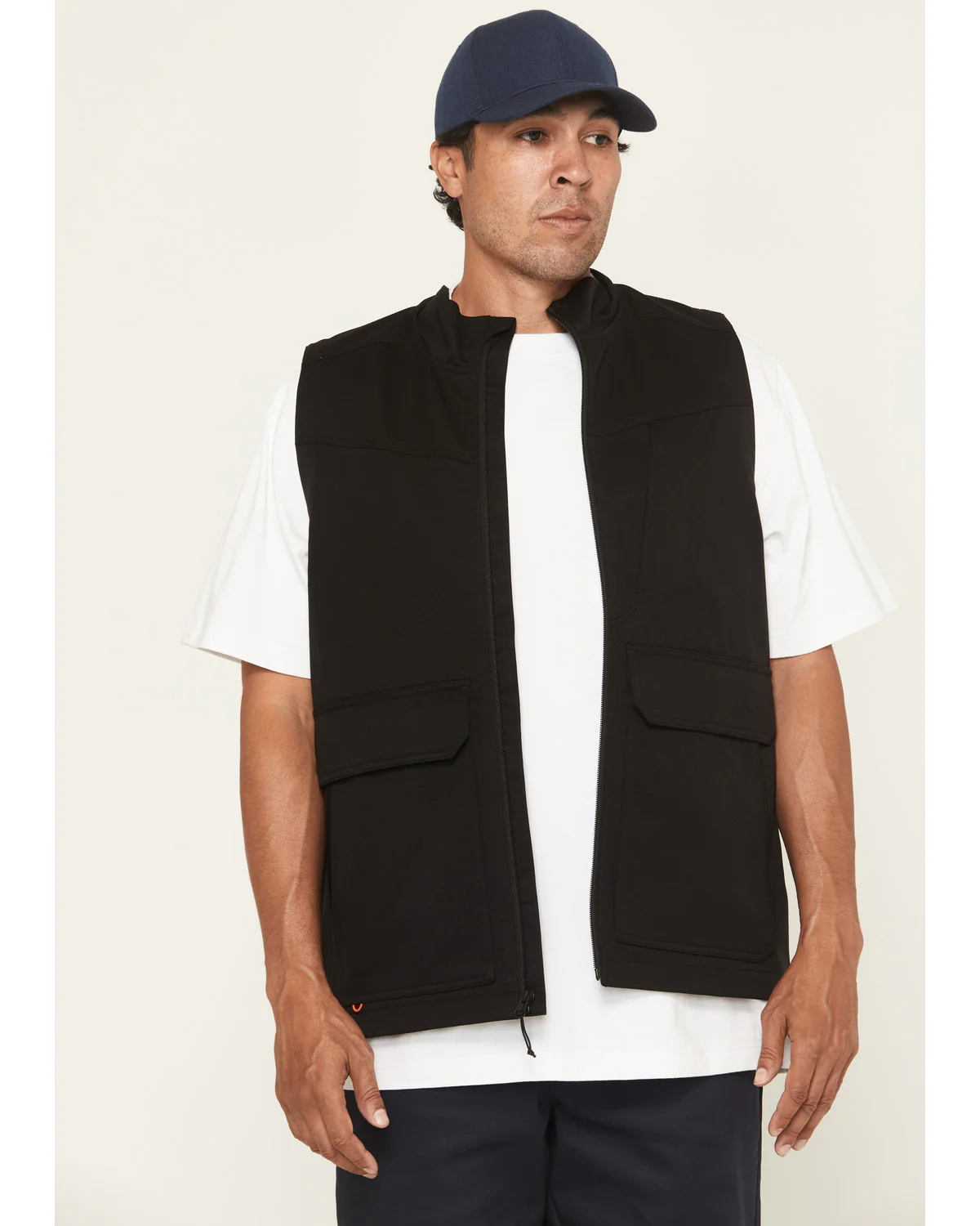 Men's Burr Solid Zip-Up Stretch Vest