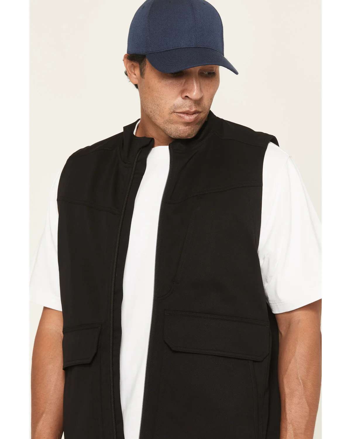 Men's Burr Solid Zip-Up Stretch Vest - Image 2