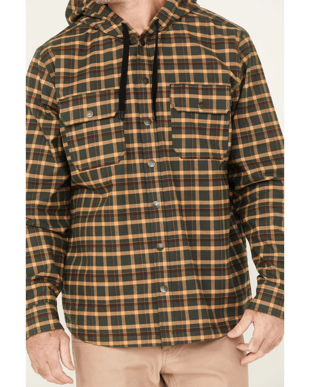 Men's Flannel Hooded Work Jacket - Image 3