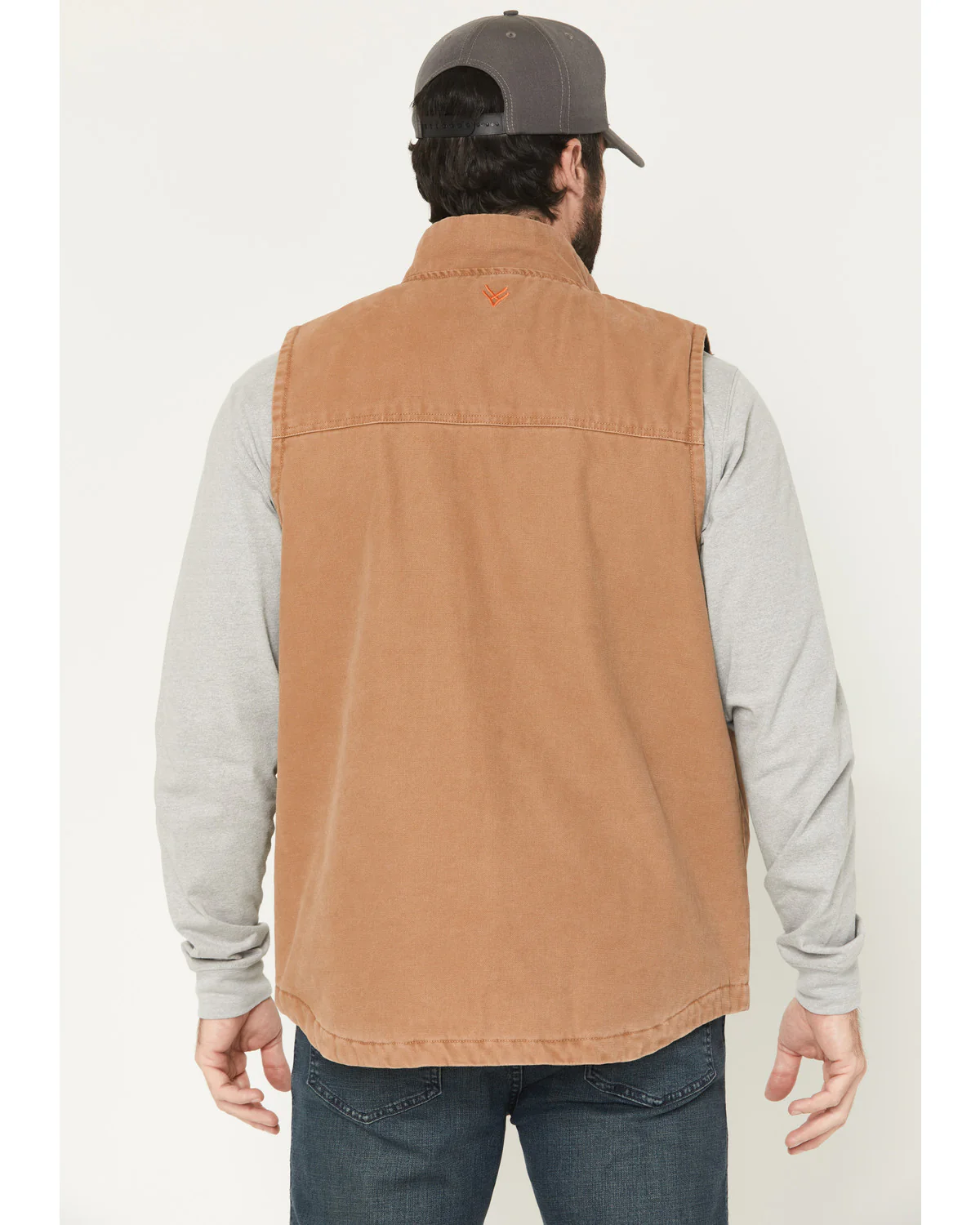 Men's Fleece Lined Solid Duck Canvas Vest - Image 4