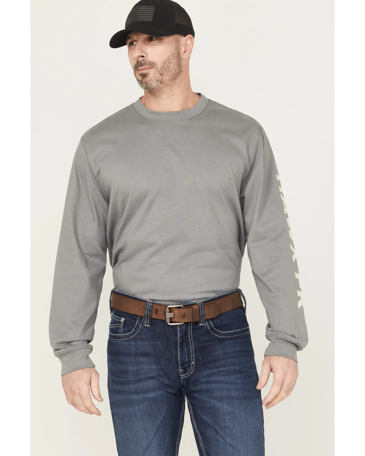 Men's FR Hawk Long Sleeve Graphic Work Shirt - Image 2