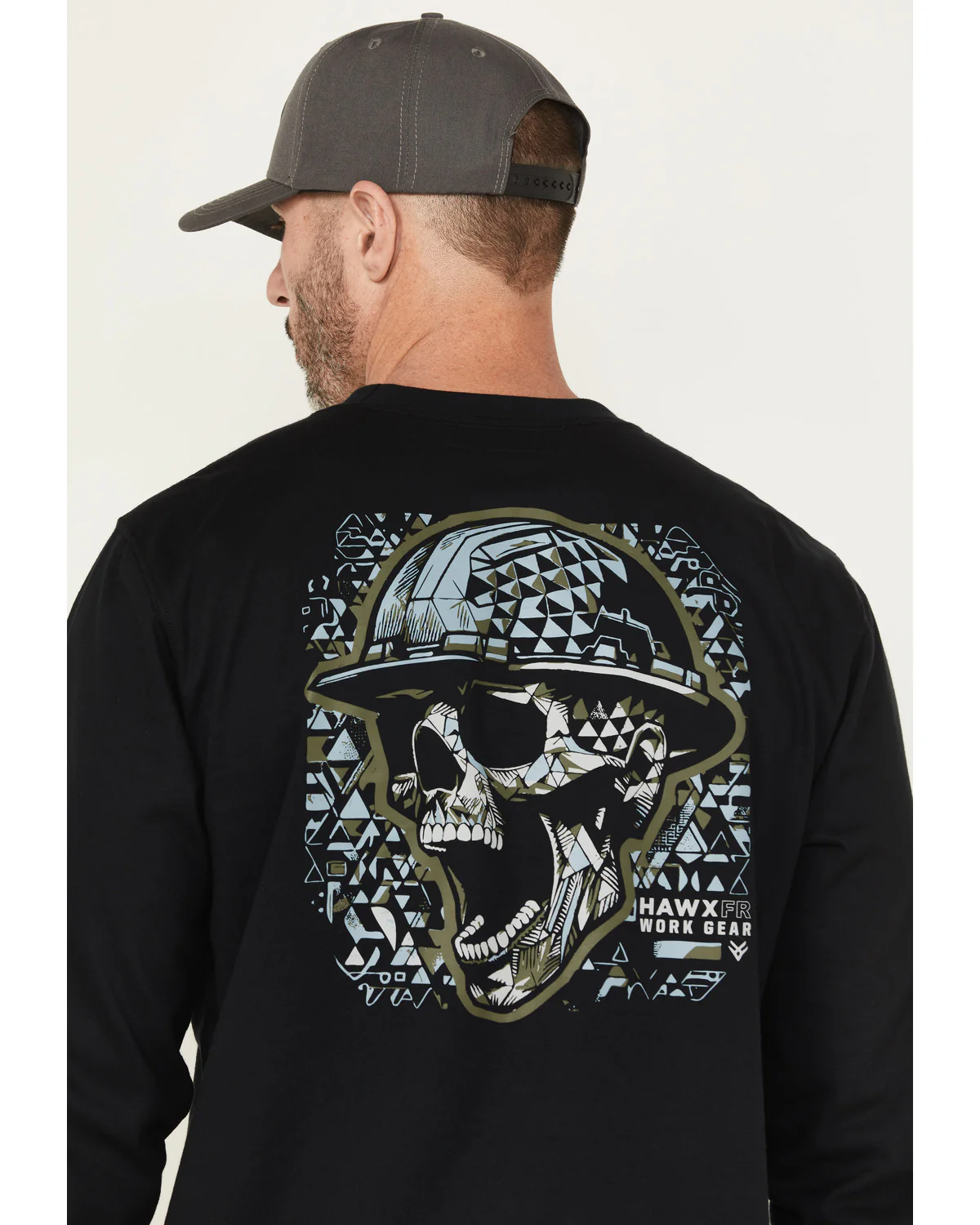 Men's FR Scream Long Sleeve Graphic Work T-Shirt - Image 4