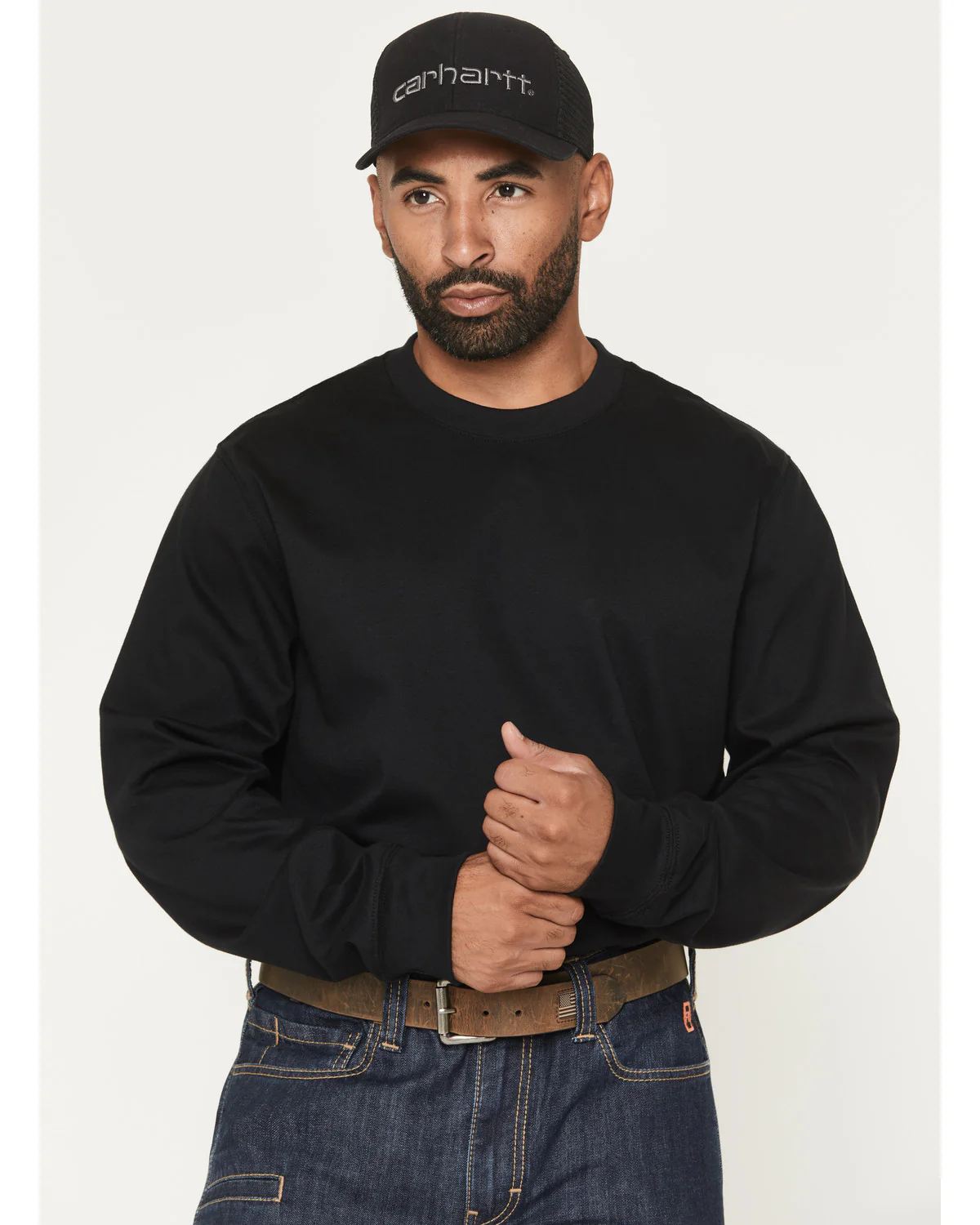 Men's FR Solid Long Sleeve Work T-Shirt - Image 2