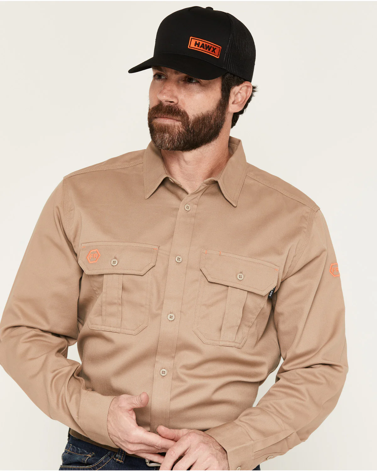 Men's FR Woven Long Sleeve Button-Down Work Shirt