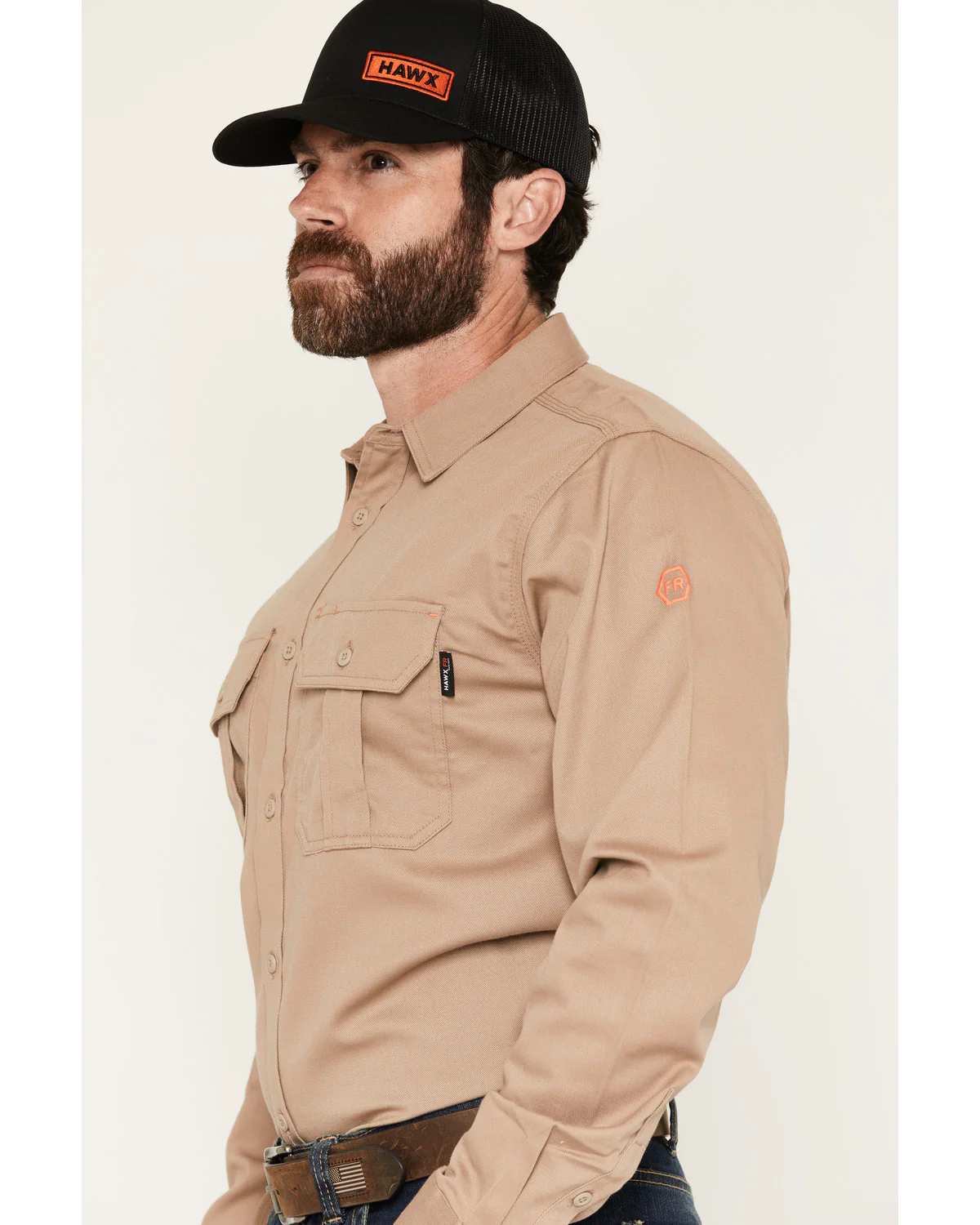 Men's FR Woven Long Sleeve Button-Down Work Shirt - Image 2