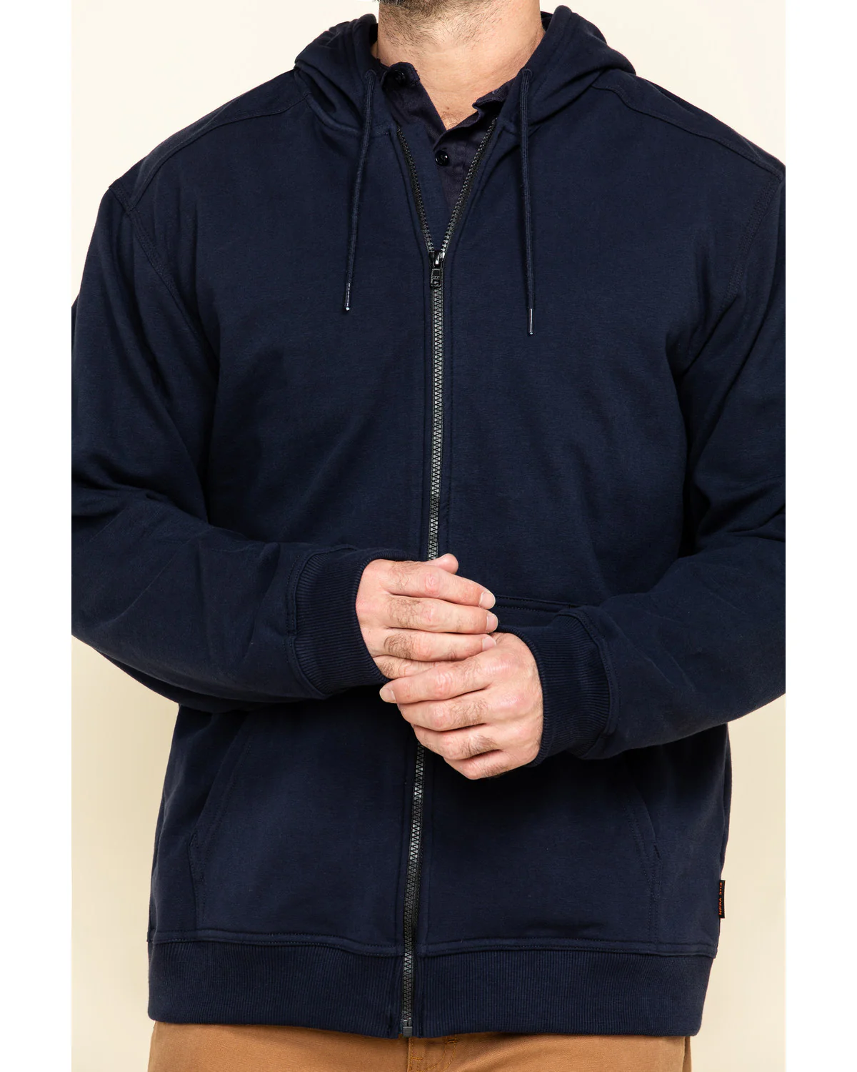 Men's FR Zip Up Fleece Hooded Work Hoodie - Image 10