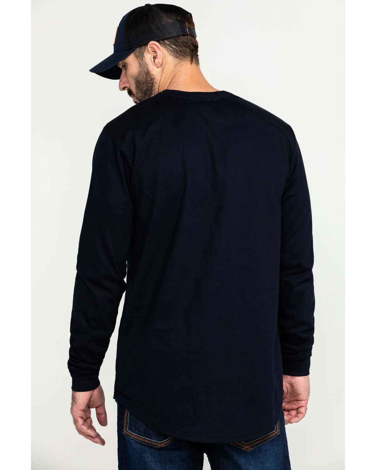 Men's Men's FR Pocket Henley Long Sleeve Work Shirt - Image 8