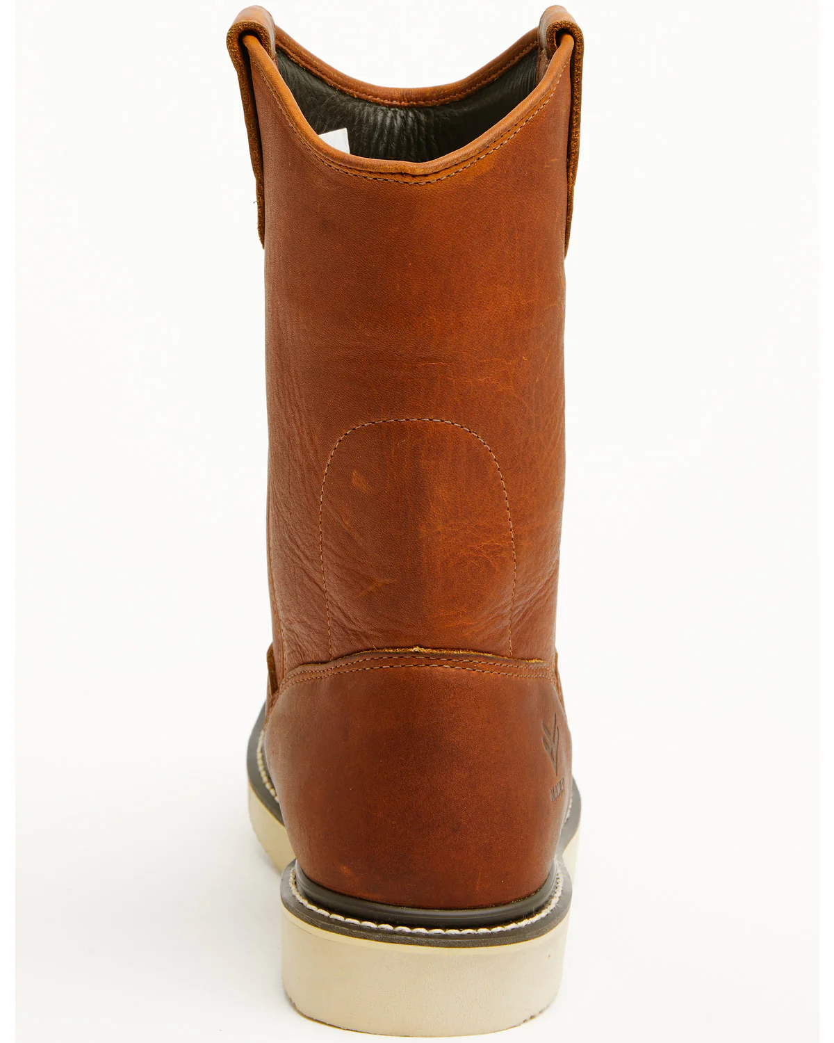 Men's 10.75" Pull-On Barnyard Leather Work Boots - Soft Toe - Image 5