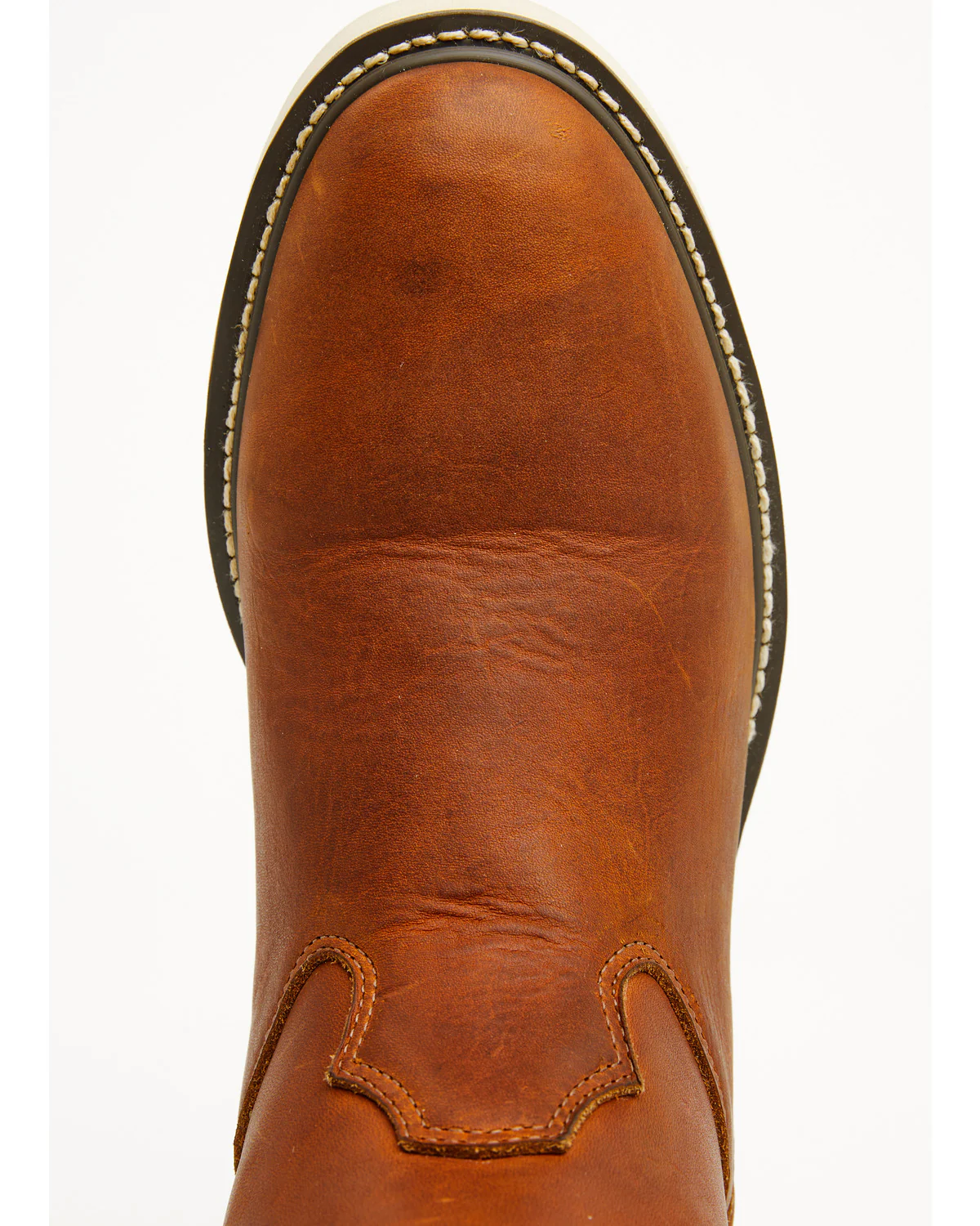 Men's 10.75" Pull-On Barnyard Leather Work Boots - Soft Toe - Image 6