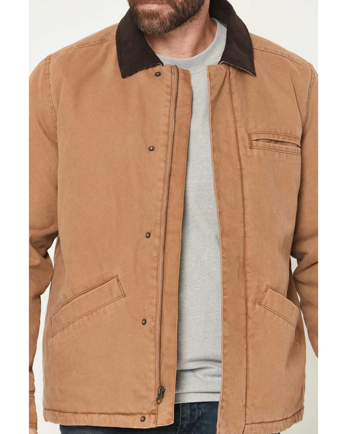 Men's Sherpa Lined Duck Canvas Jacket - Image 3