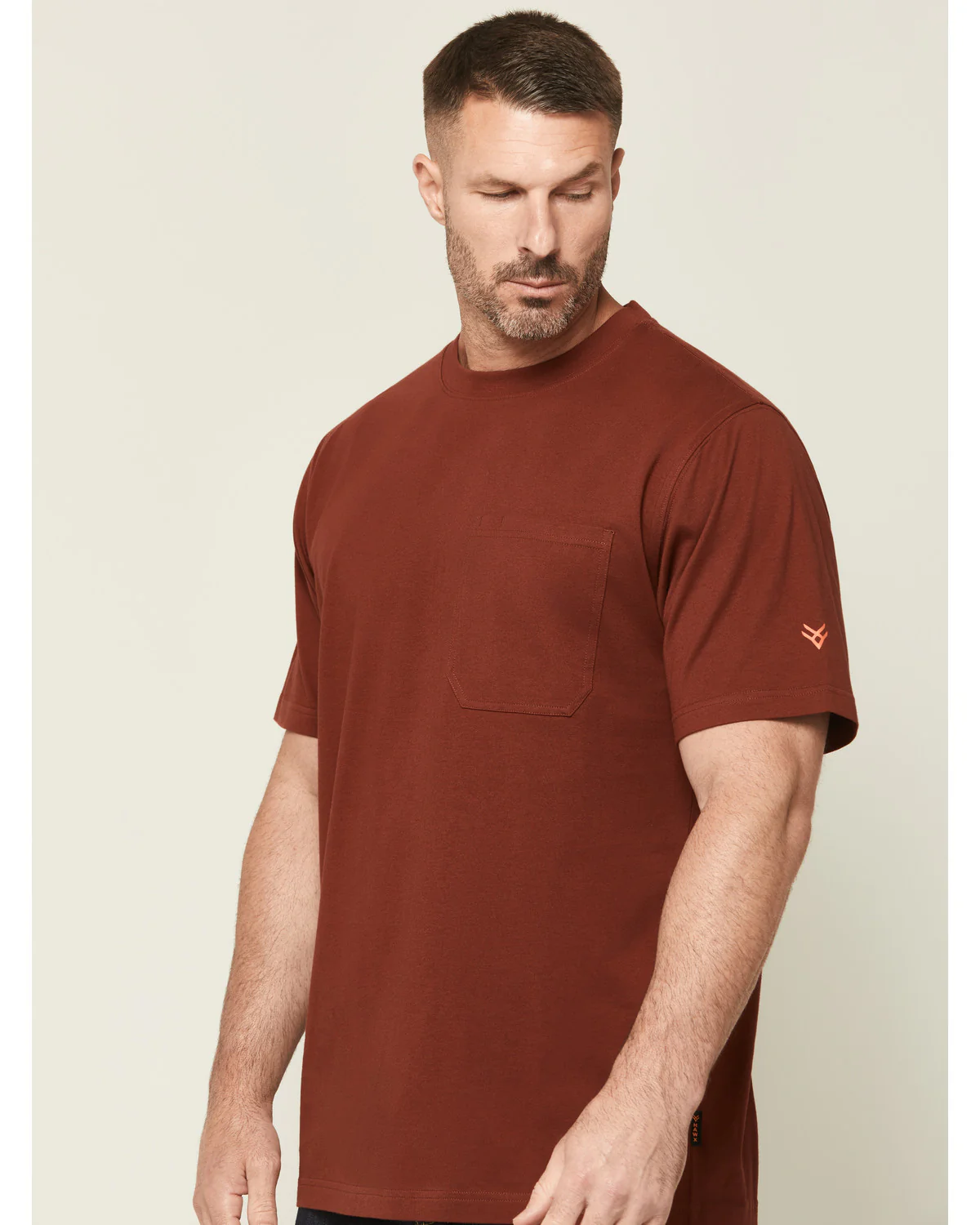 Men's Solid Silhouette Short Sleeve Graphic Work T-Shirt - Image 3