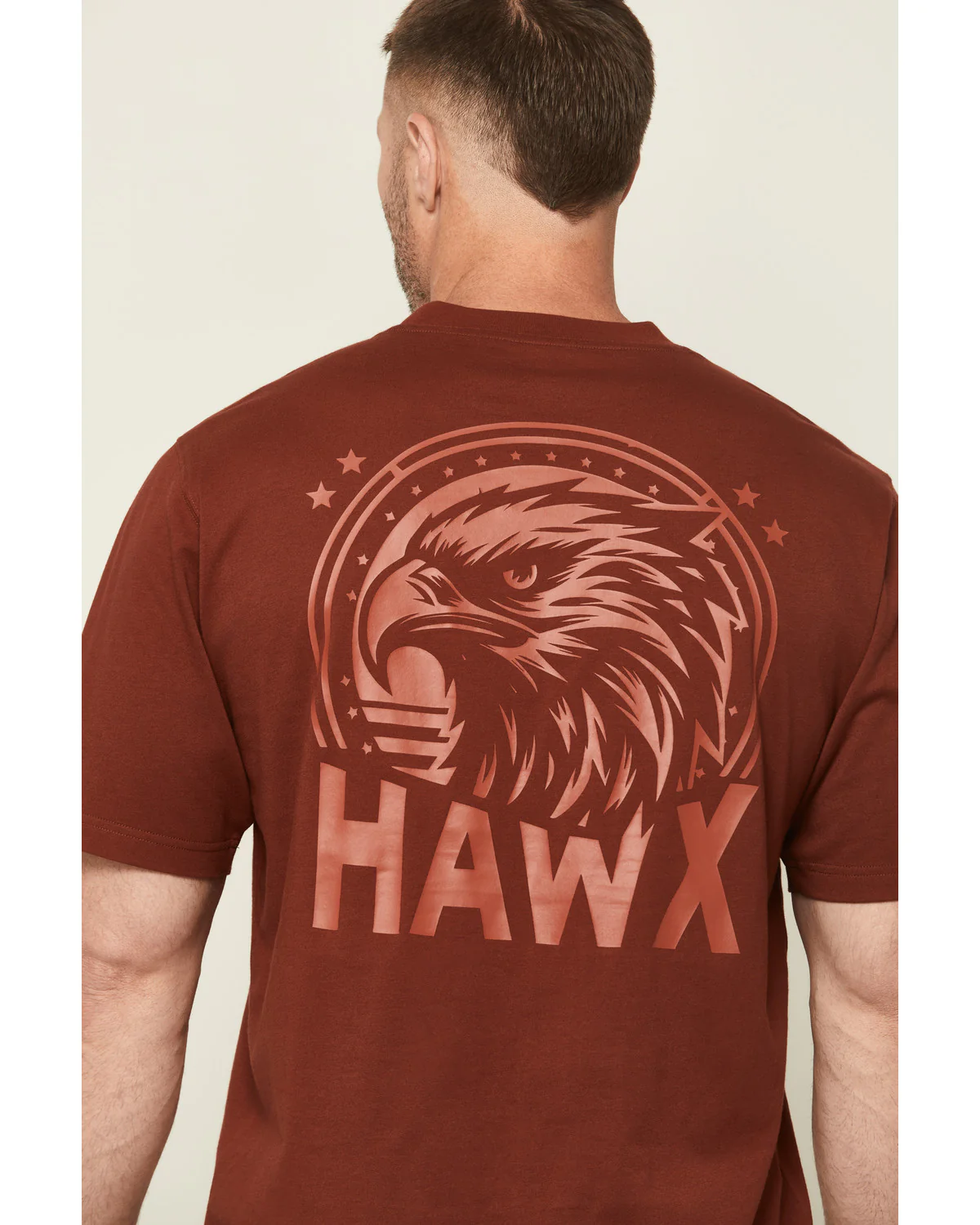 Men's Solid Silhouette Short Sleeve Graphic Work T-Shirt - Image 4