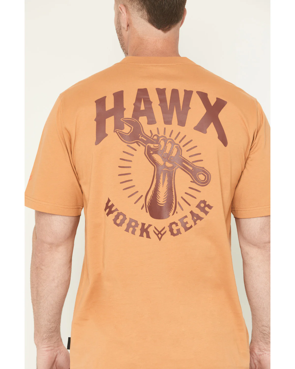 Men's Solid Wrench Short Sleeve Graphic Work T-Shirt - Image 4