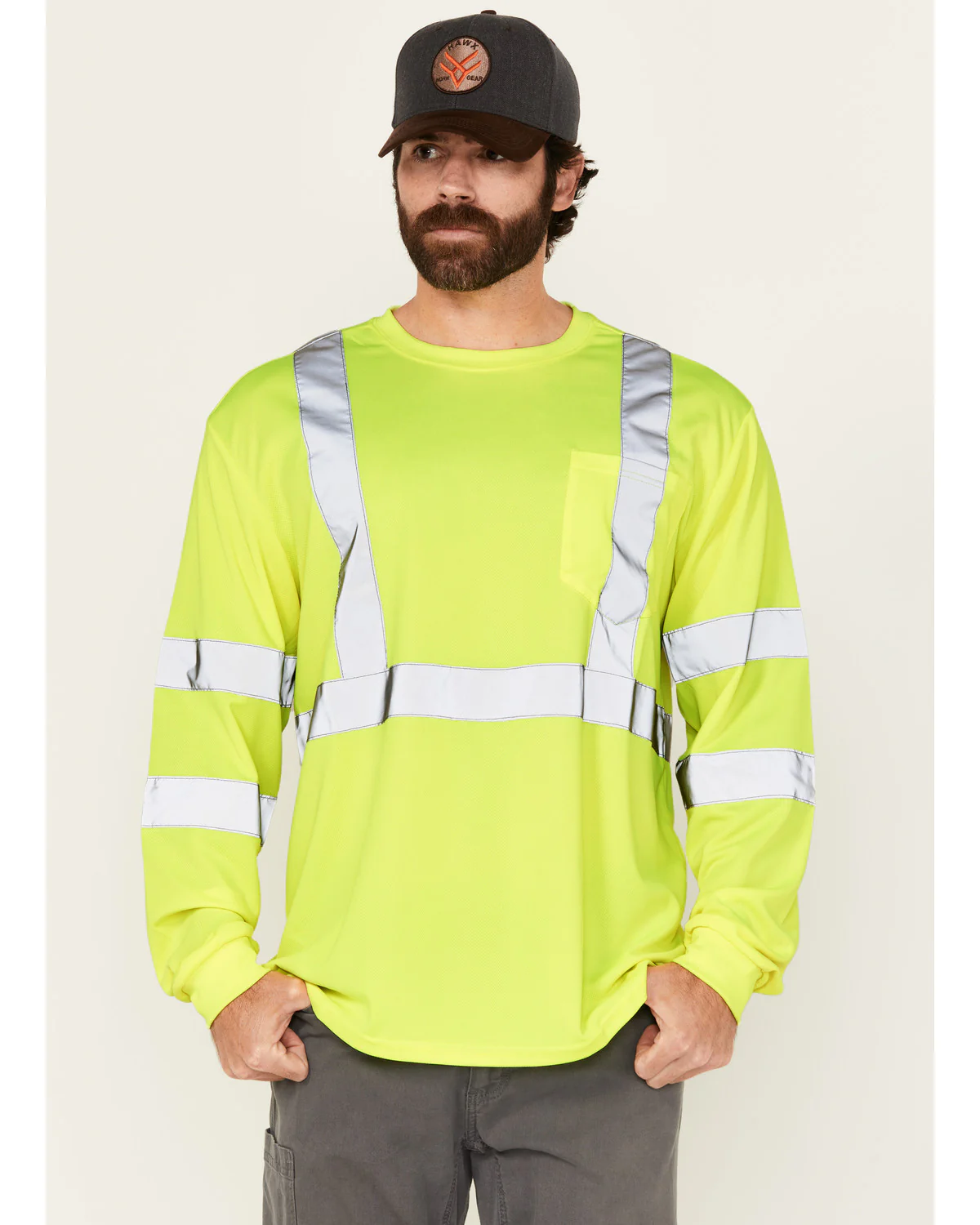 Men's Reflective Long Sleeve Work T-Shirt