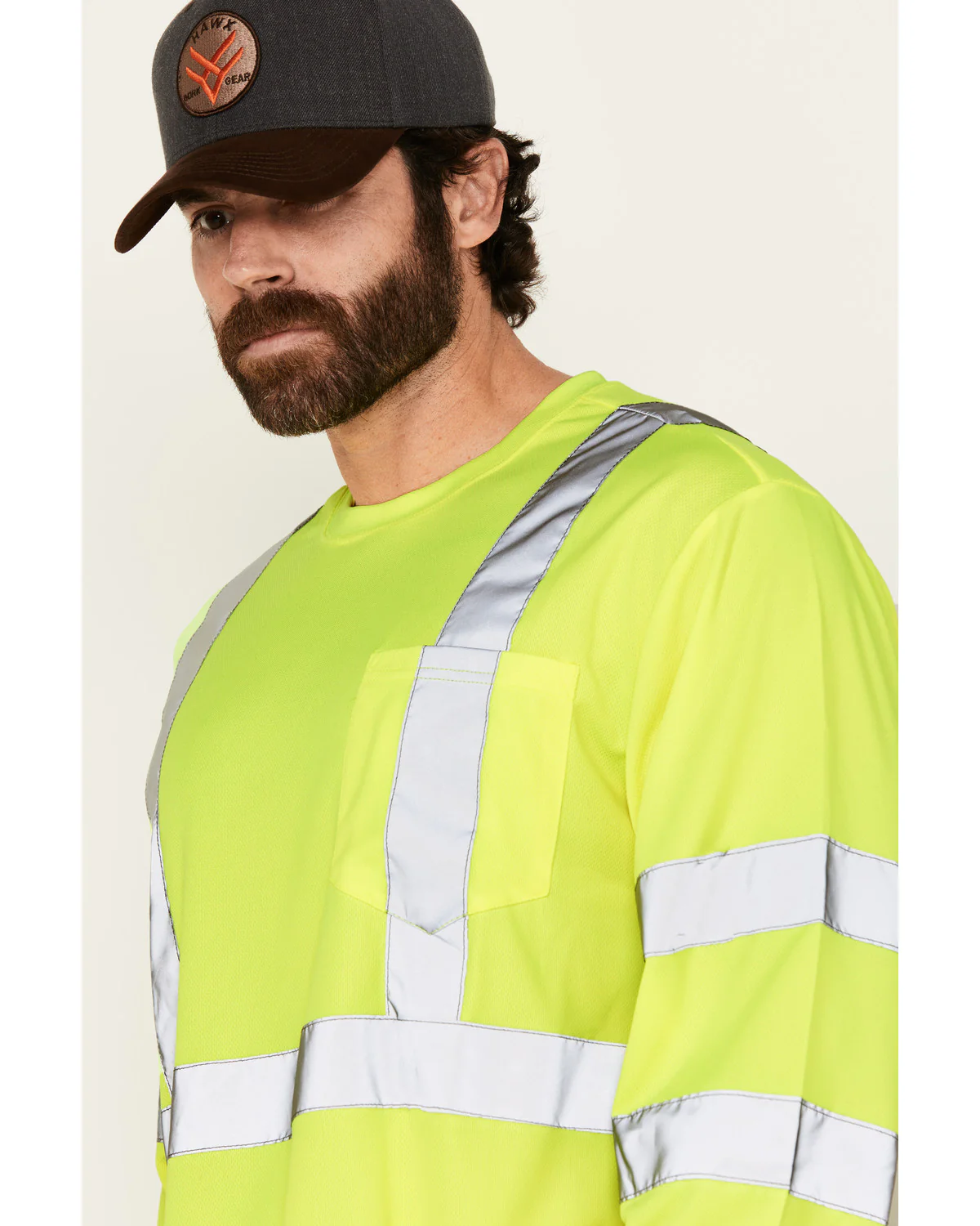 Men's Reflective Long Sleeve Work T-Shirt - Image 3