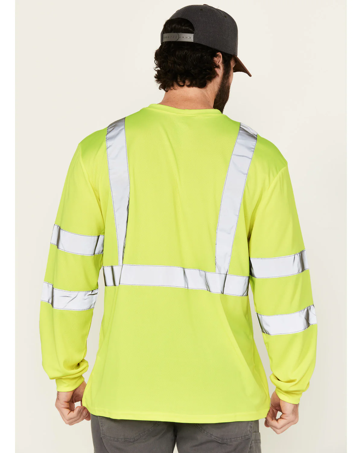 Men's Reflective Long Sleeve Work T-Shirt - Image 4