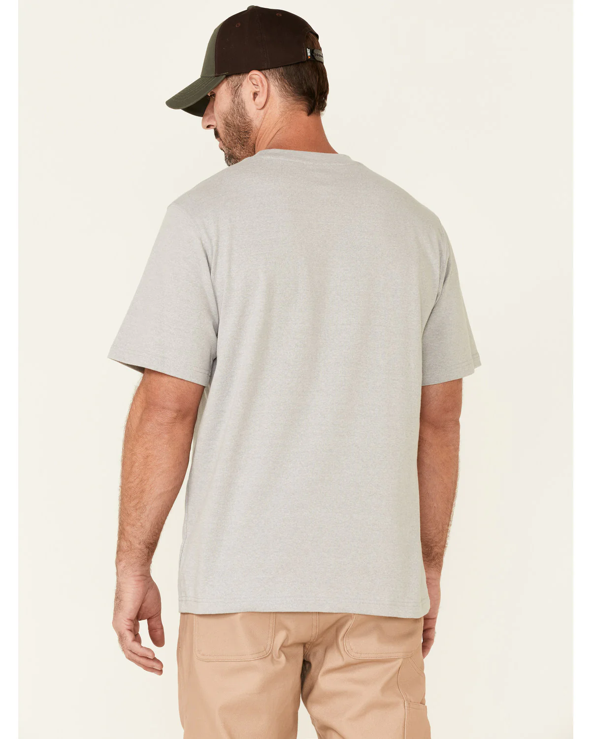 Men's Solid Light Gray Forge Short Sleeve Work Pocket T-Shirt - Tall - Image 4
