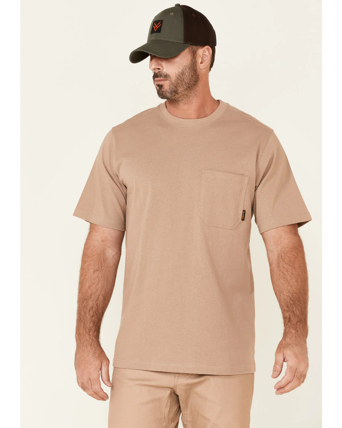 Men's Solid Natural Forge Short Sleeve Work Pocket T-Shirt - Tall