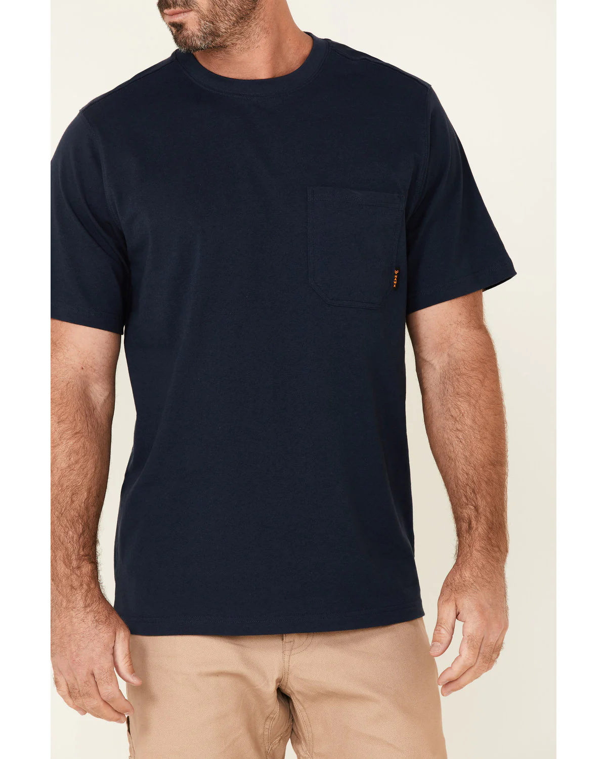 Men's Solid Navy Forge Short Sleeve Work Pocket T-Shirt - Tall - Image 3