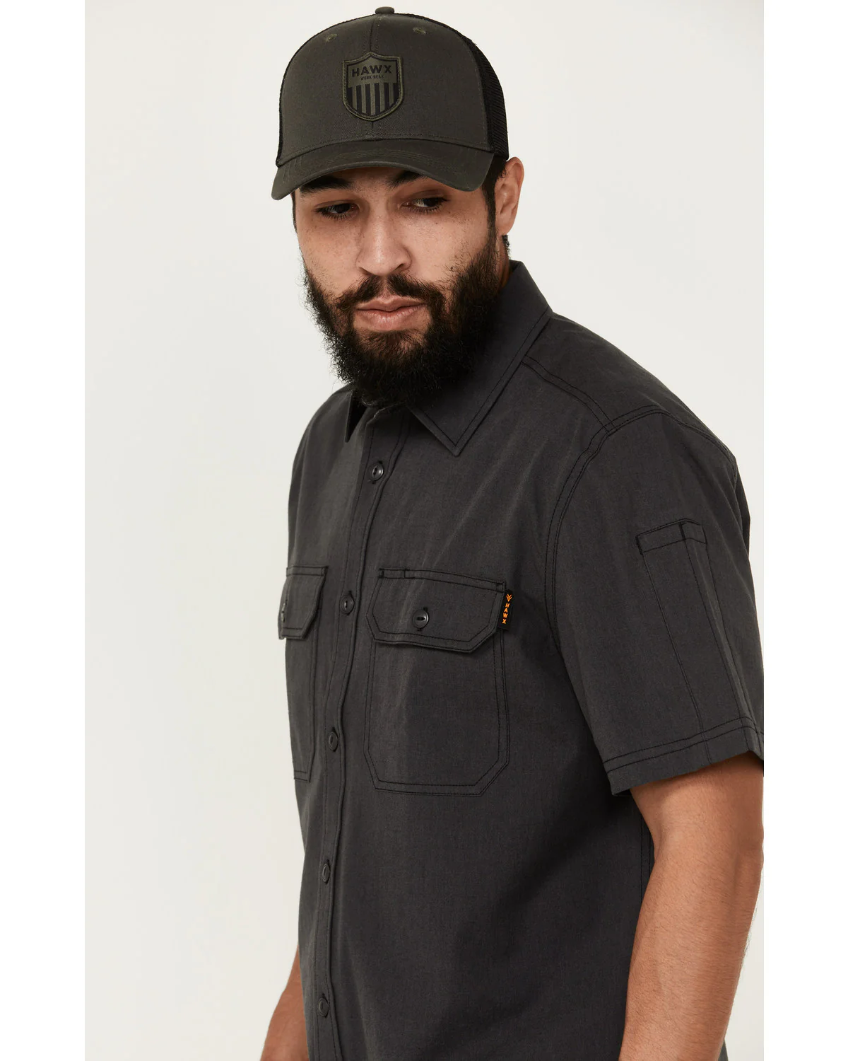 Men's Solid Short Sleeve Button-Down Work Shirt - Image 2