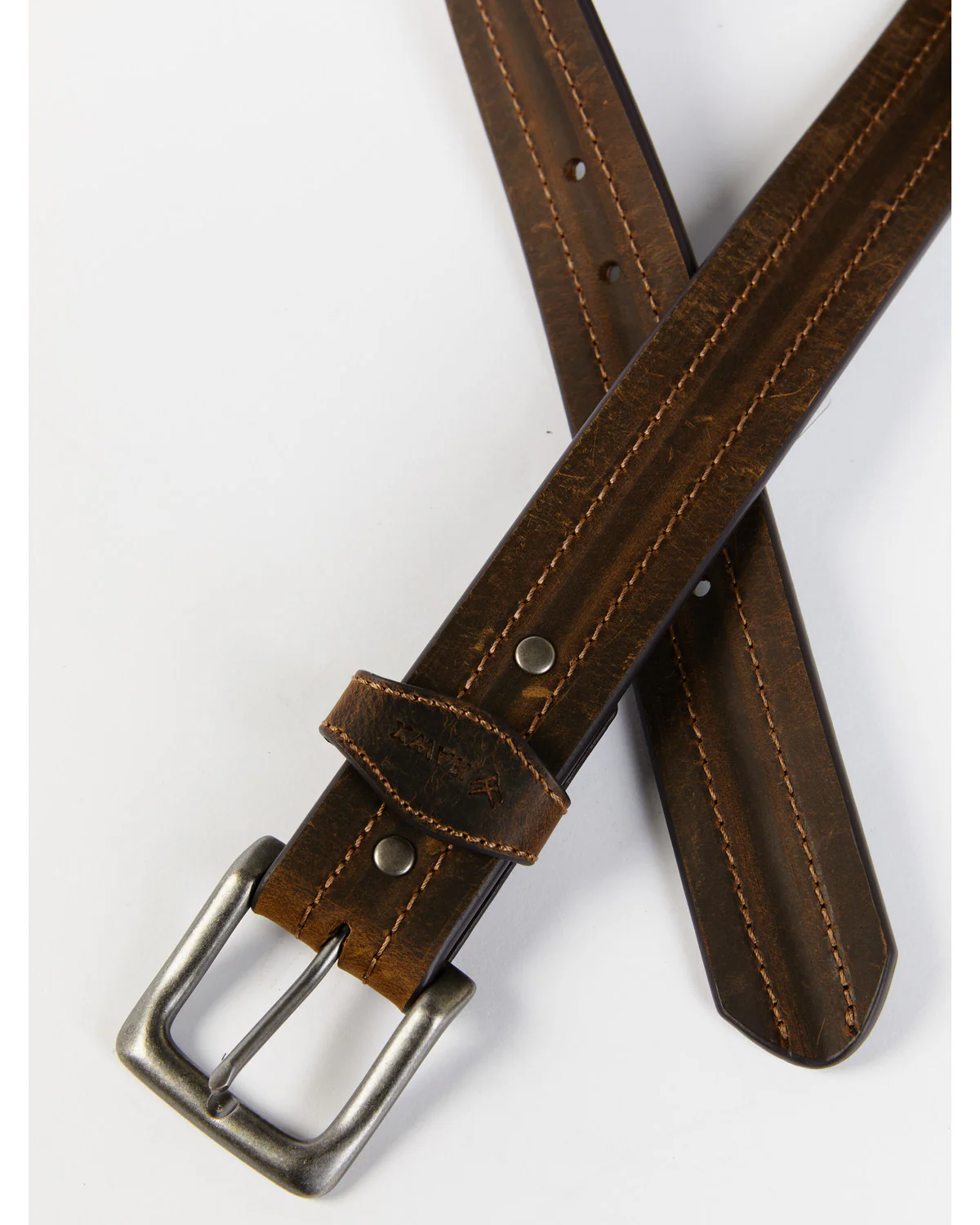 Men's Textured Leather Belt - Image 2